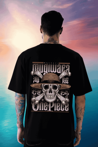 Oversized T-shirt 100% Cotton Round Neck Black One Piece