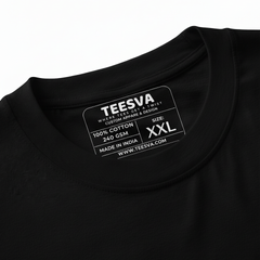 Oversized T-shirt 100% Cotton Round Neck Black Demon Slayer