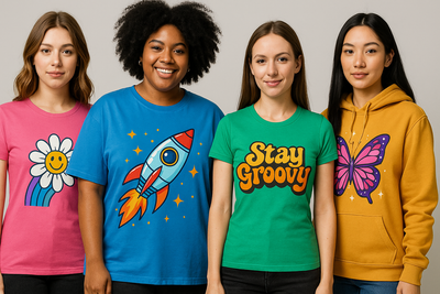 womens are  wear diffrent colour regular tshirt, oversized tshirt, slim fit tshirt, and hoodies in graphic printed   